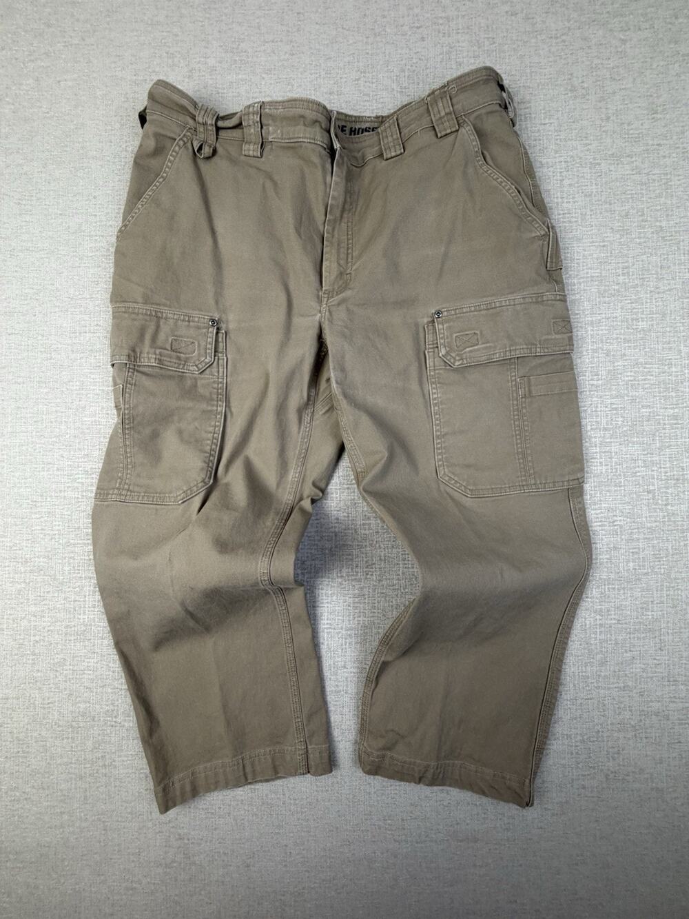 Duluth Trading Flex Fire Hose Men’s 40x26 Khaki Cargo Work Pants